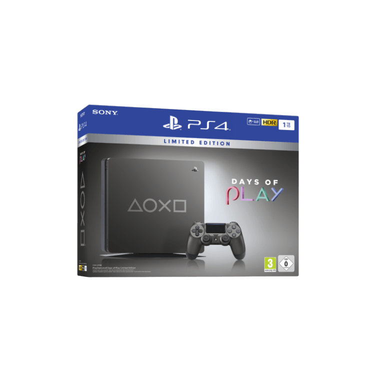 خرید کنسول پلی استیشن 4 اسلیم باندل Days of Play Limited Edition - رنگ Steel Black